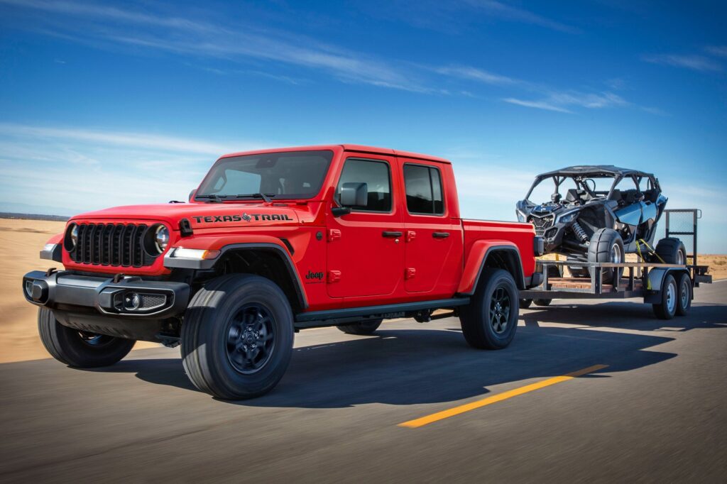 Jeep Gladiator Texas Trail, Texas Trail Special Edition, Gladiator pickup truck, Exclusive Texas edition, Off-road capabilities, Truck market in Texas, Sport S grade, Mud-terrain tires, Unique graphics, 3.6-liter Pentastar V6, Jeep, Gladiator, Texas Trail, Special Edition, Pickup Truck, Off-road, Truck Market, Sport S Grade, Mud-Terrain Tires, Texas Exclusive, Vehicle Special Editions, 4x4, Truck Enthusiasts, Automotive News, Vehicle Features,